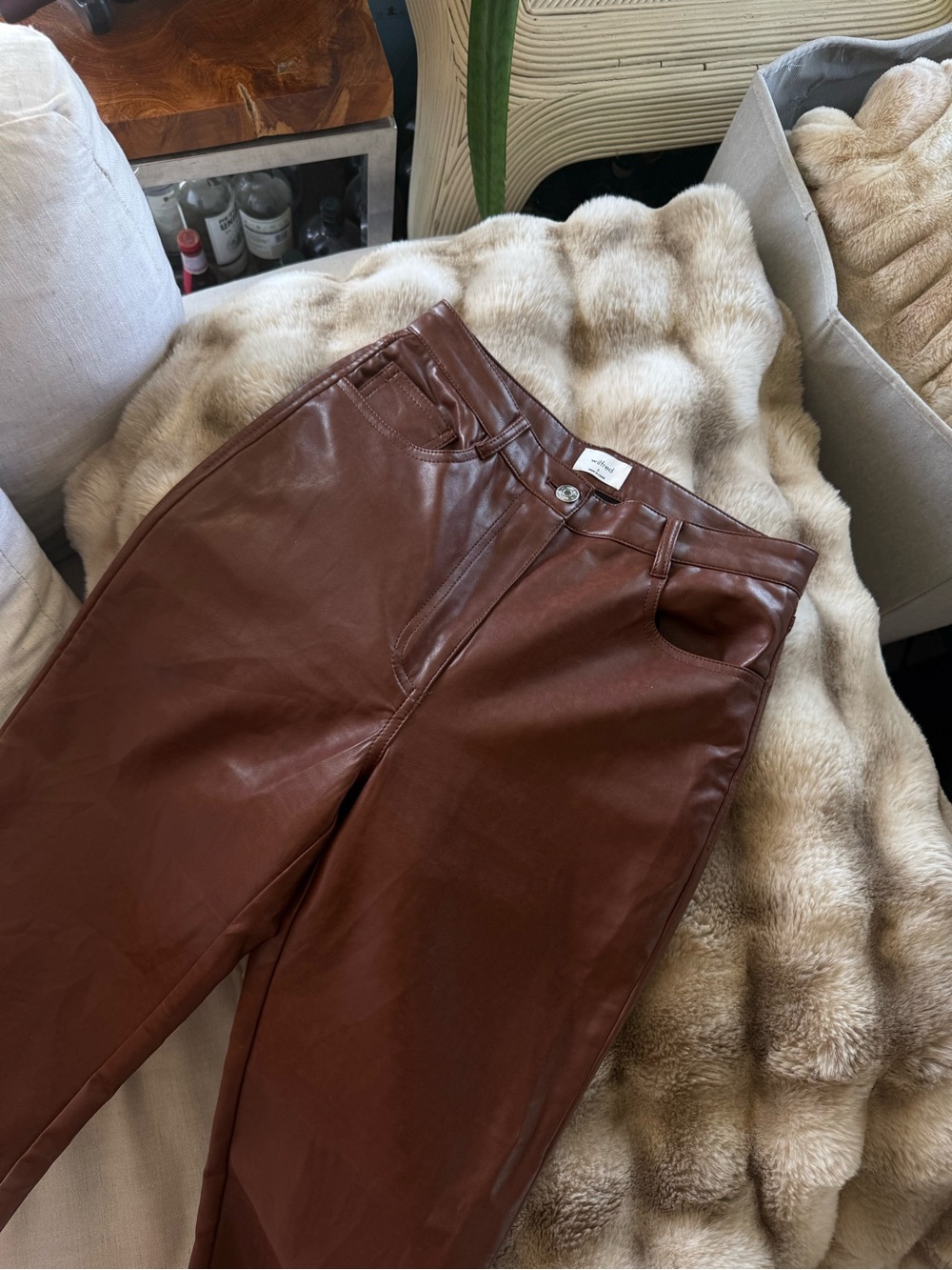 Aritzia Wilfred Melina Leather Pants